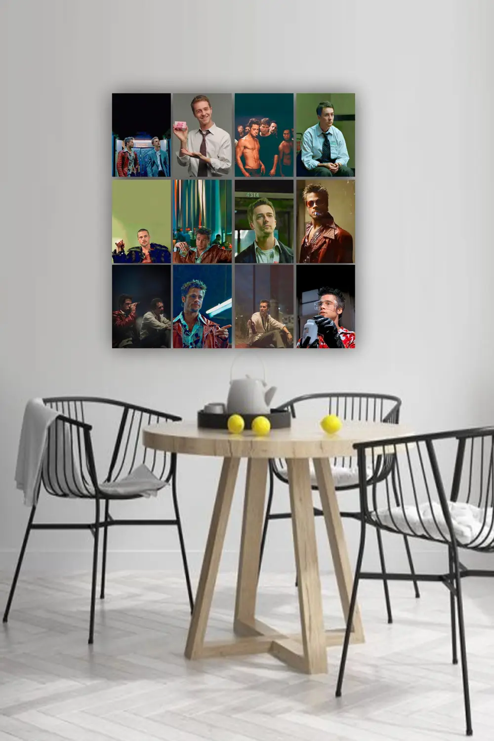 12 parça Fight Club Görsel Çerçeve Görünümlü Mdf tablo Duvar Süsü