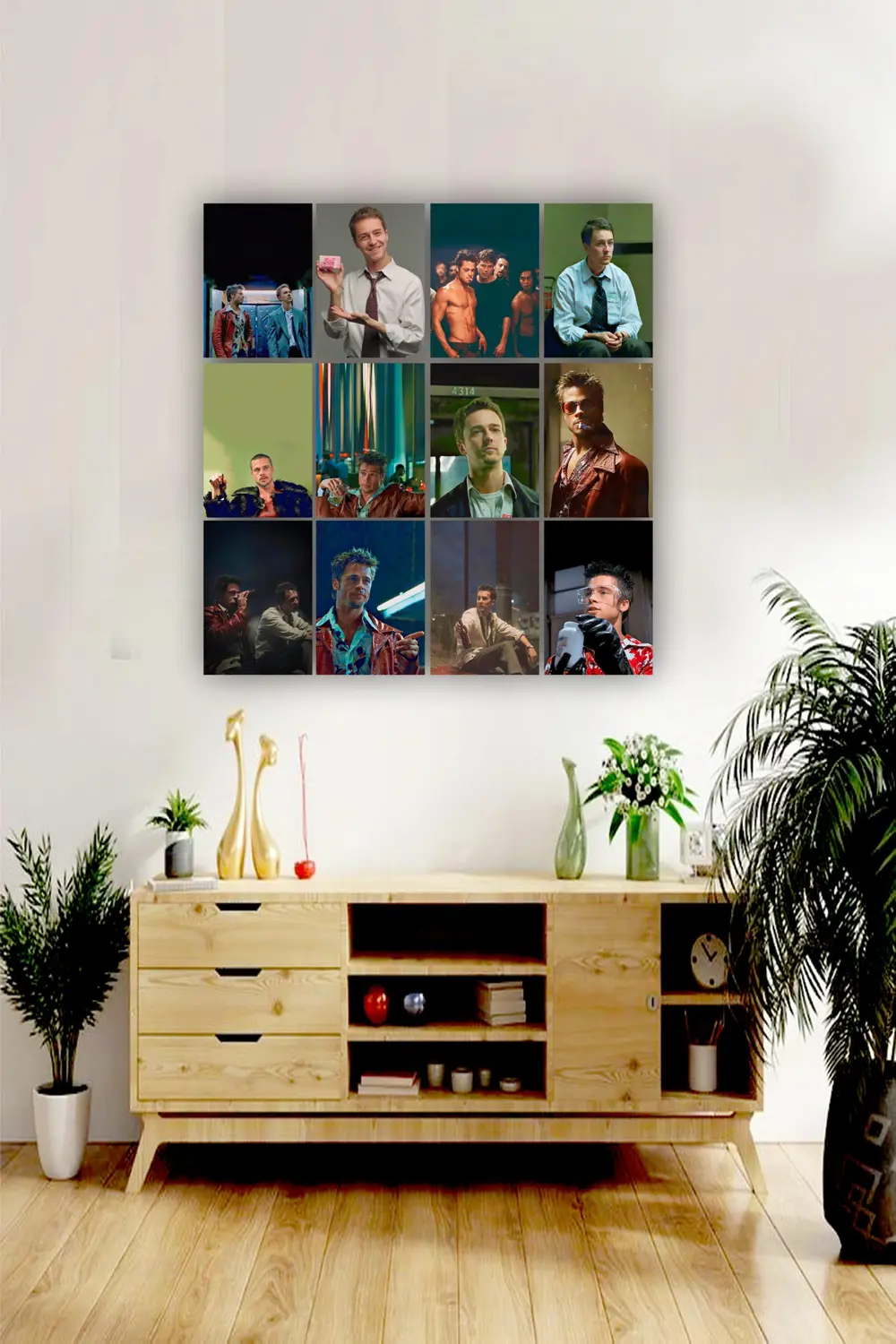 12 parça Fight Club Görsel Çerçeve Görünümlü Mdf tablo Duvar Süsü
