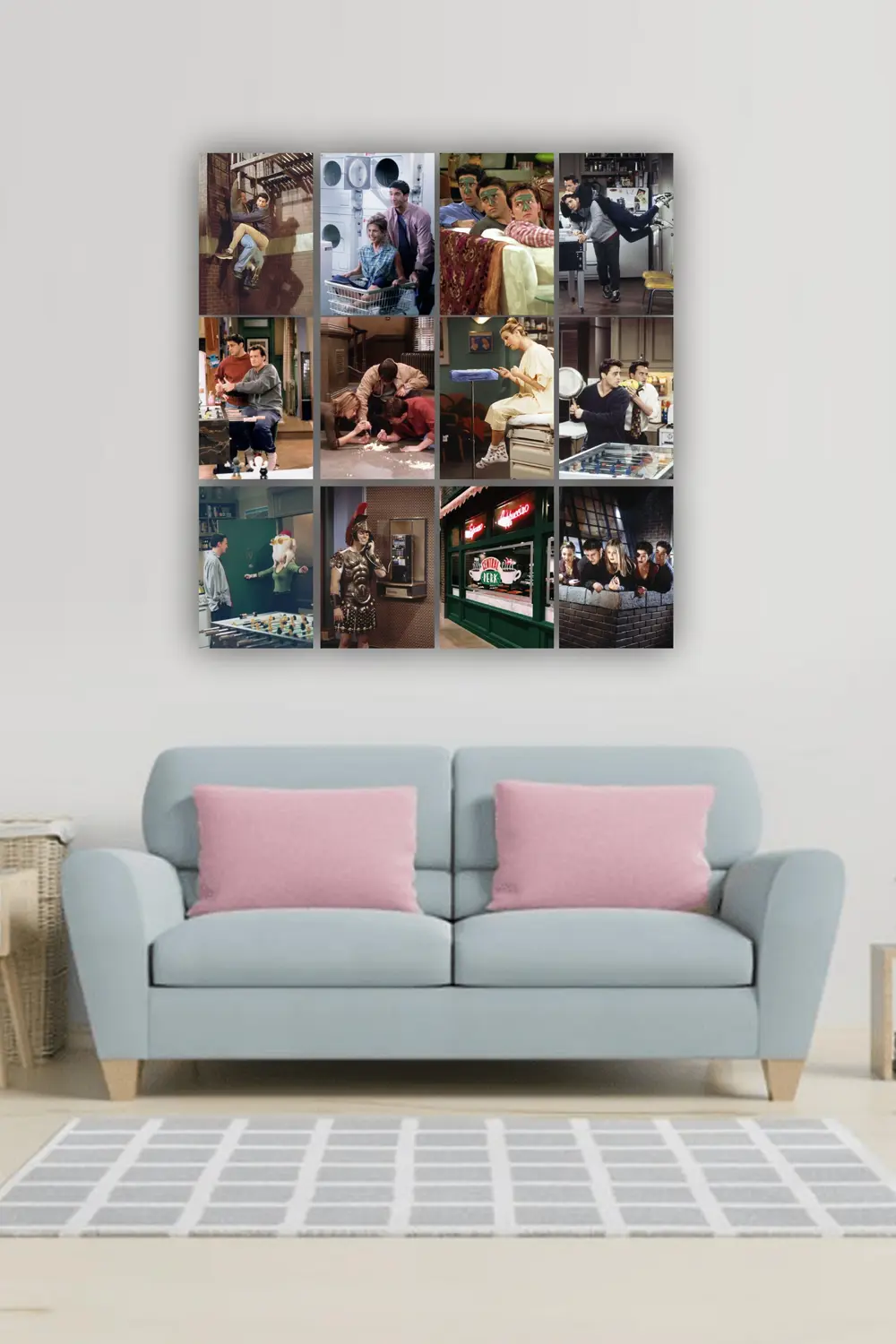 12 parça Friends Dizi Görsel Çerçeve Görünümlü Mdf tablo Duvar Sü