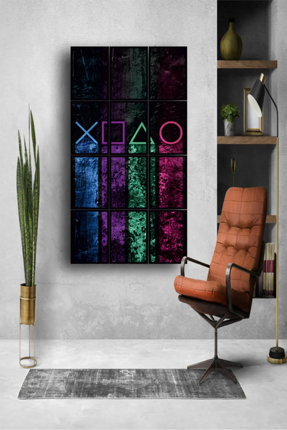 12 parça Game PLaystation Çerçeve Görünümlü Mdf tablo Duvar Süsü 