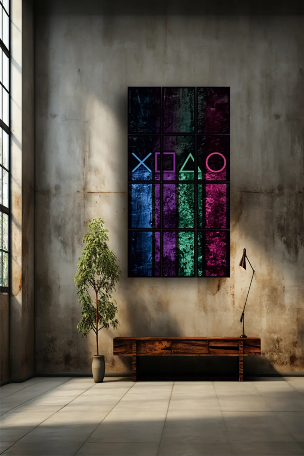 12 parça Game PLaystation Çerçeve Görünümlü Mdf tablo Duvar Süsü 