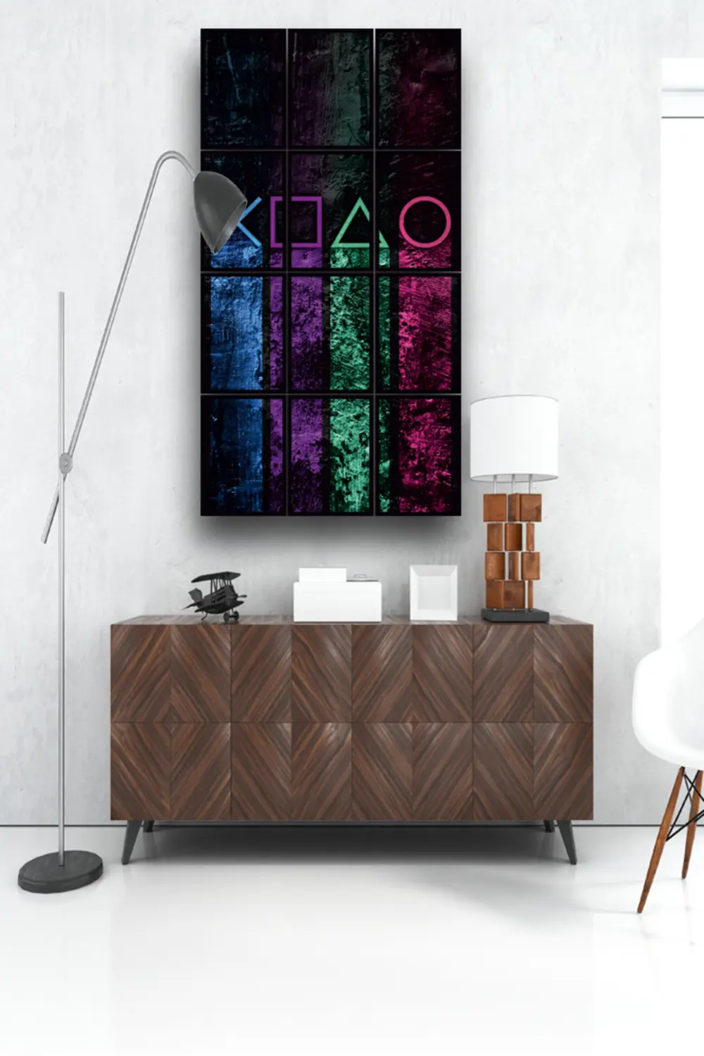 12 parça Game PLaystation Çerçeve Görünümlü Mdf tablo Duvar Süsü 
