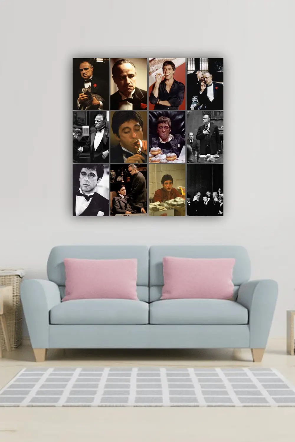 12 parça Godfather Resimleri Çerçeve Görünümlü Mdf tablo Duvar Sü