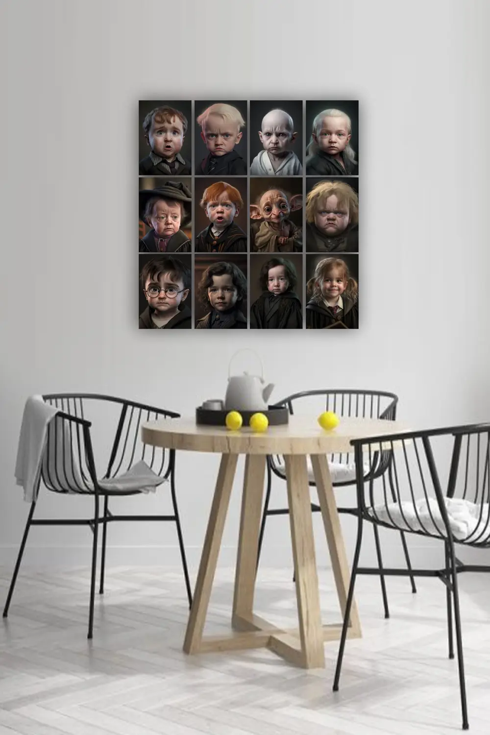 12 parça Harry Potter Resimleri Çerçeve Görünümlü Mdf tablo Duvar