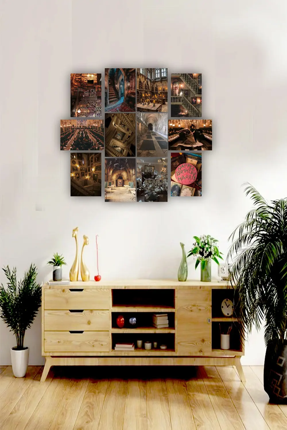 12 parça Harry Potter Resimleri Çerçeve Görünümlü Mdf tablo Duvar