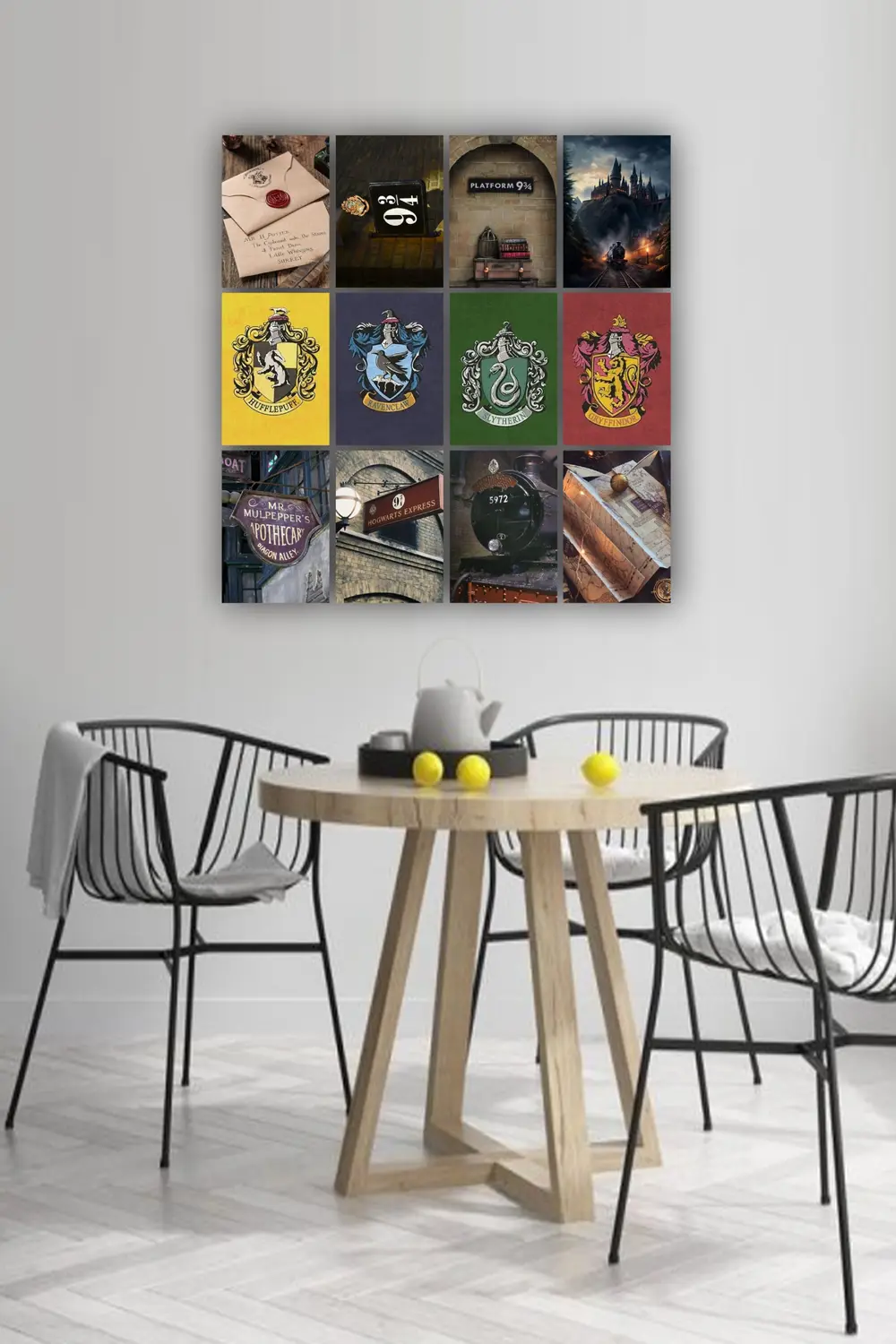 12 parça Harry Potter Resimleri Çerçeve Görünümlü Mdf tablo Duvar