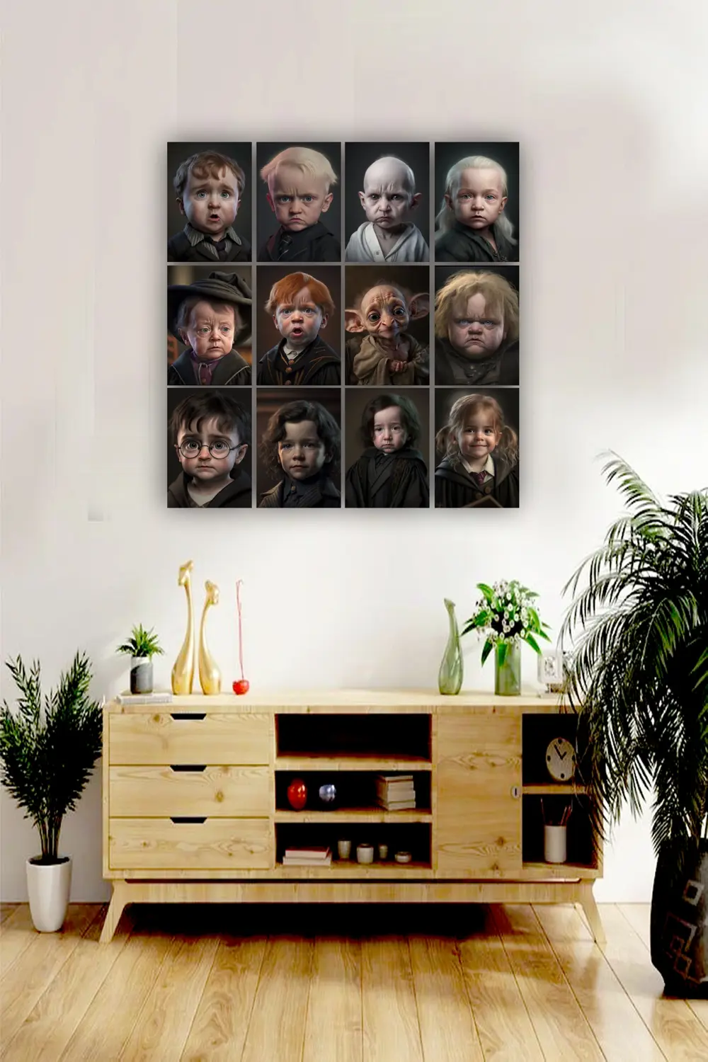 12 parça Harry Potter Resimleri Çerçeve Görünümlü Mdf tablo Duvar