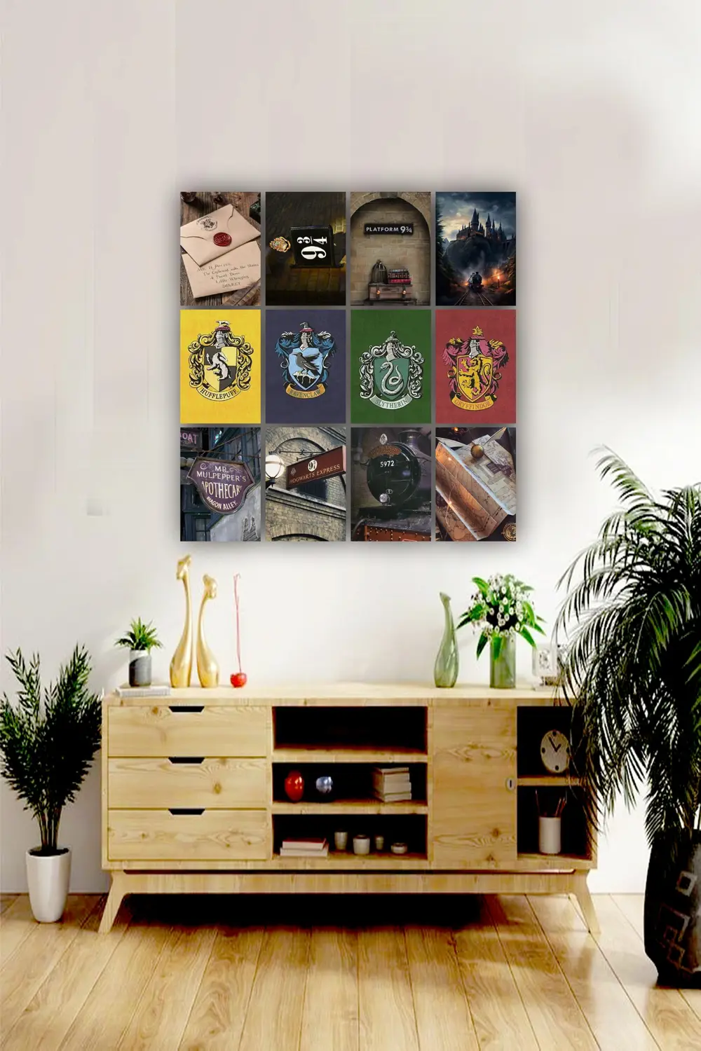 12 parça Harry Potter Resimleri Çerçeve Görünümlü Mdf tablo Duvar