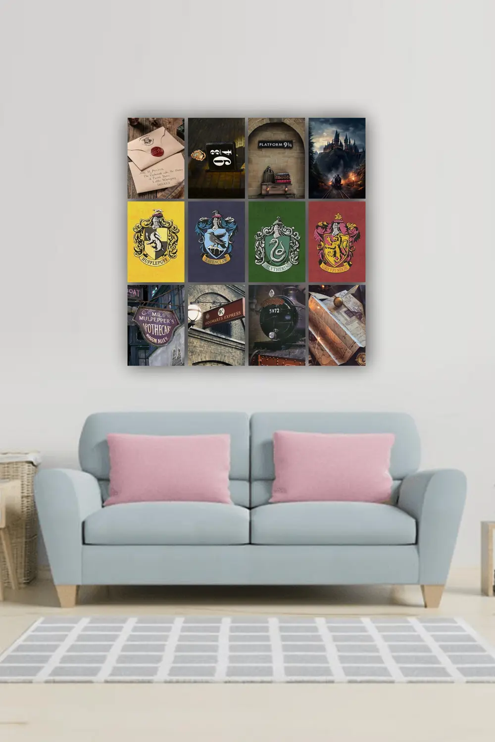 12 parça Harry Potter Resimleri Çerçeve Görünümlü Mdf tablo Duvar