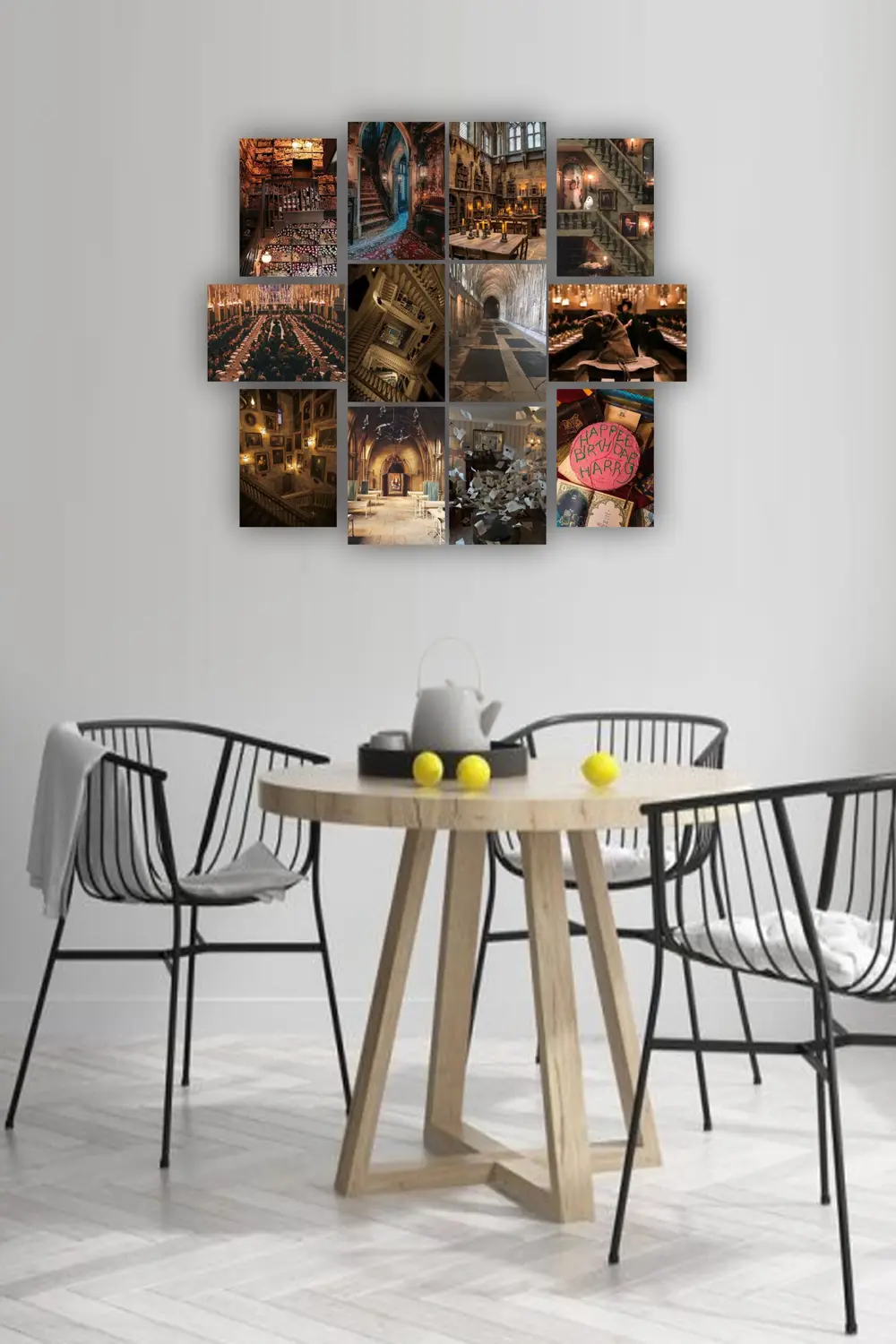 12 parça Harry Potter Resimleri Çerçeve Görünümlü Mdf tablo Duvar