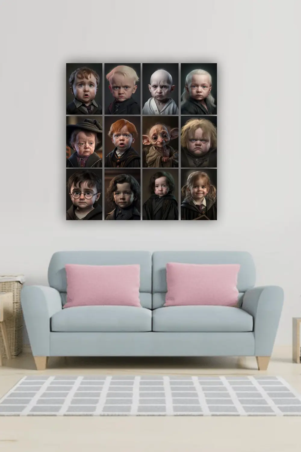 12 parça Harry Potter Resimleri Çerçeve Görünümlü Mdf tablo Duvar
