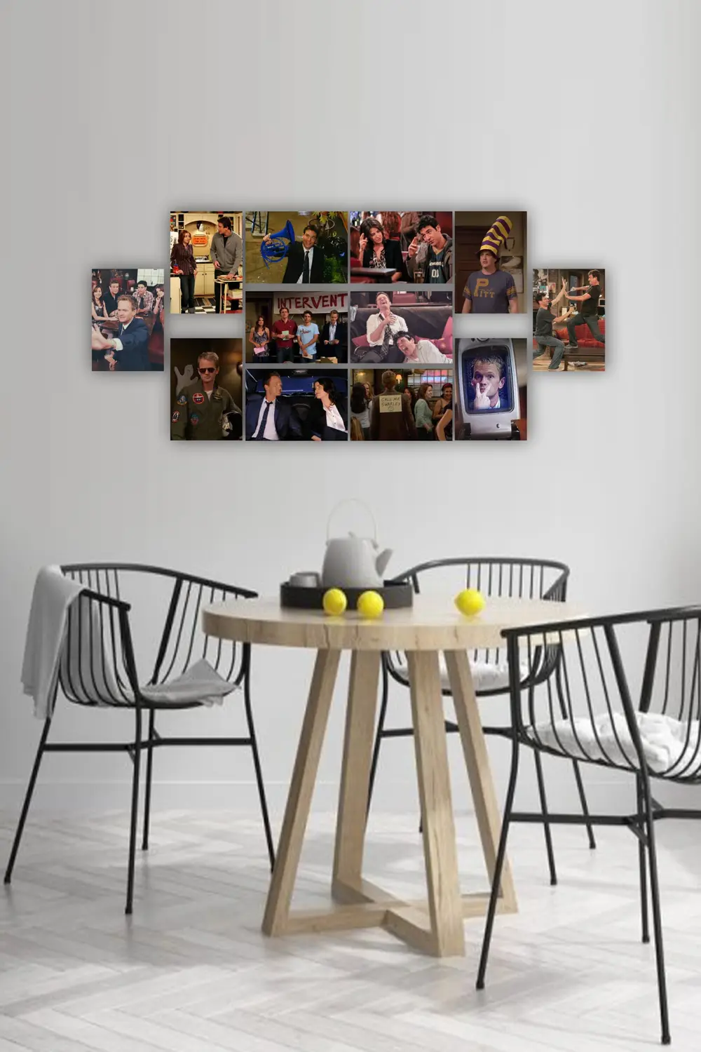 12 parça How I Met Your Mother Dizi Görsel Çerçeve Görünümlü Mdf 