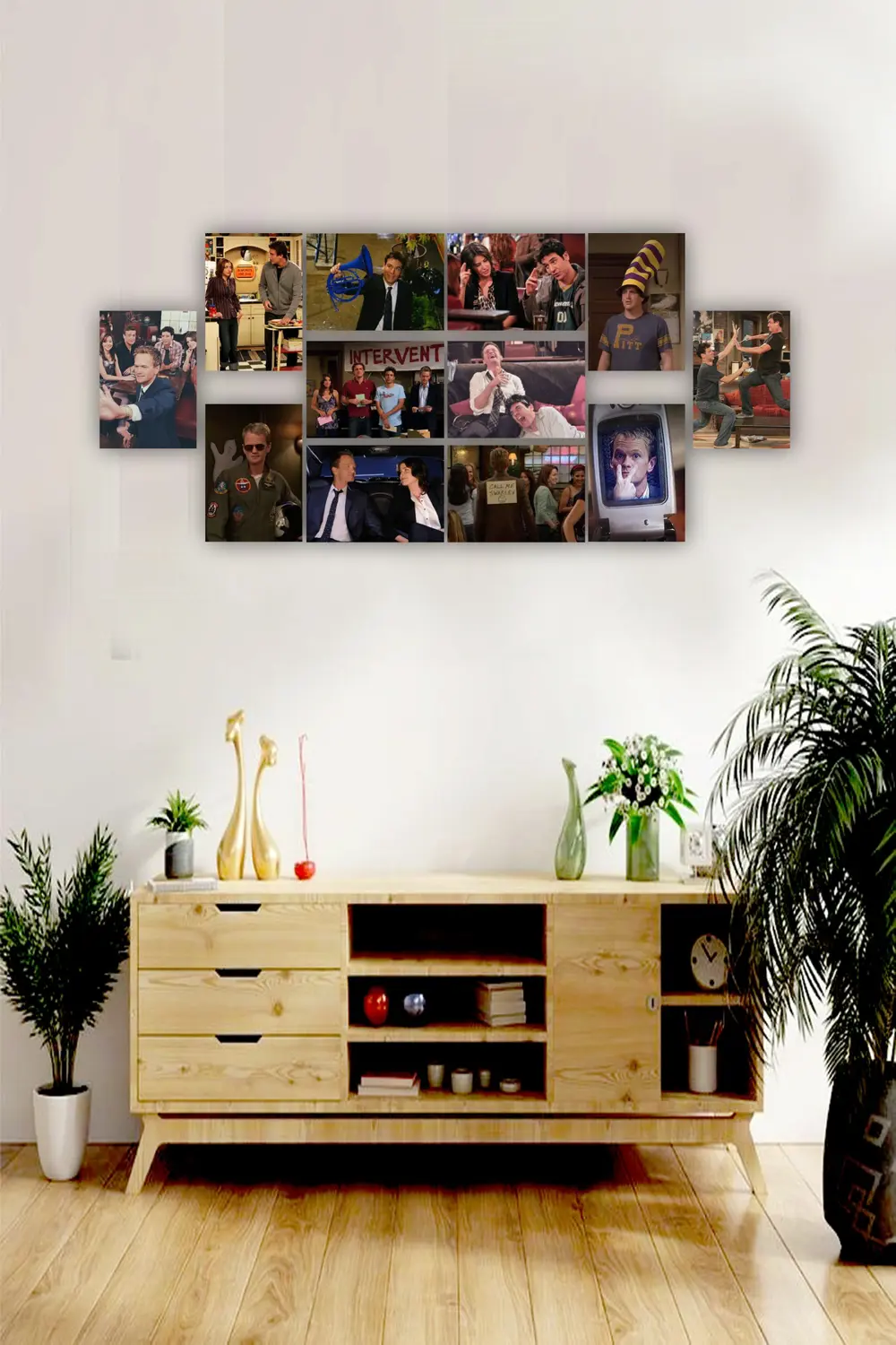 12 parça How I Met Your Mother Dizi Görsel Çerçeve Görünümlü Mdf 
