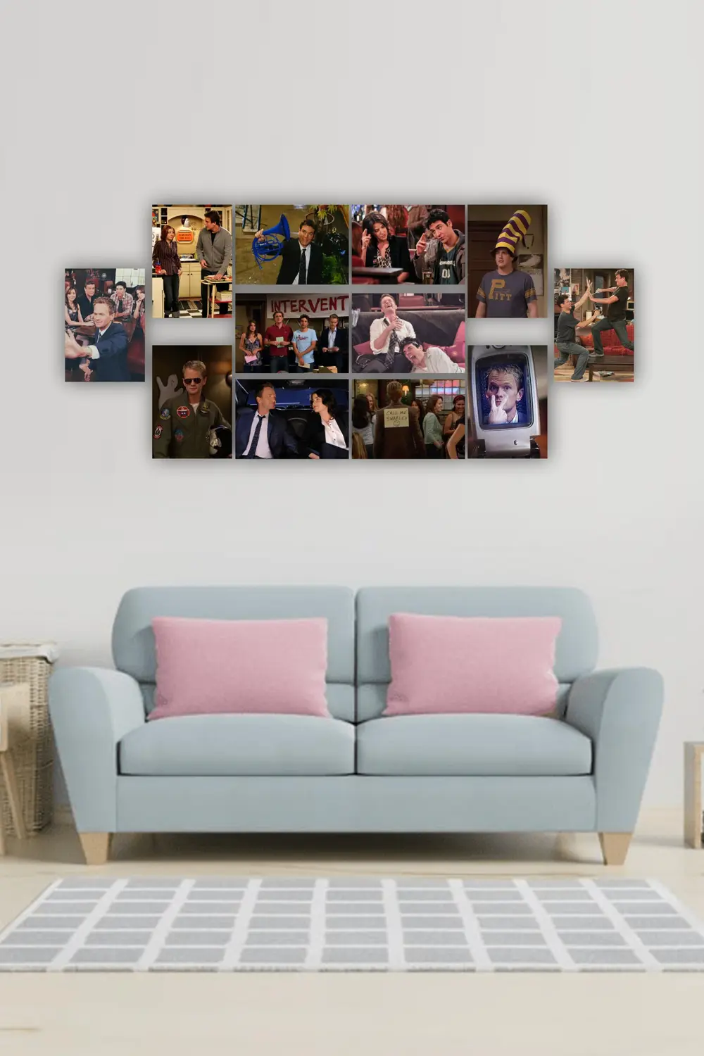 12 parça How I Met Your Mother Dizi Görsel Çerçeve Görünümlü Mdf 