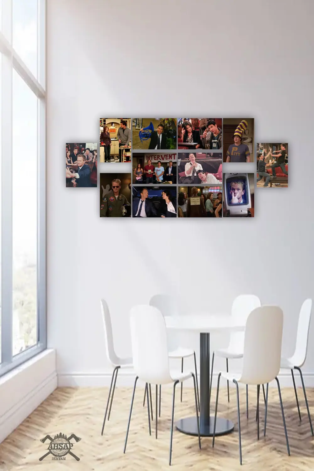 12 parça How I Met Your Mother Dizi Görsel Çerçeve Görünümlü Mdf 
