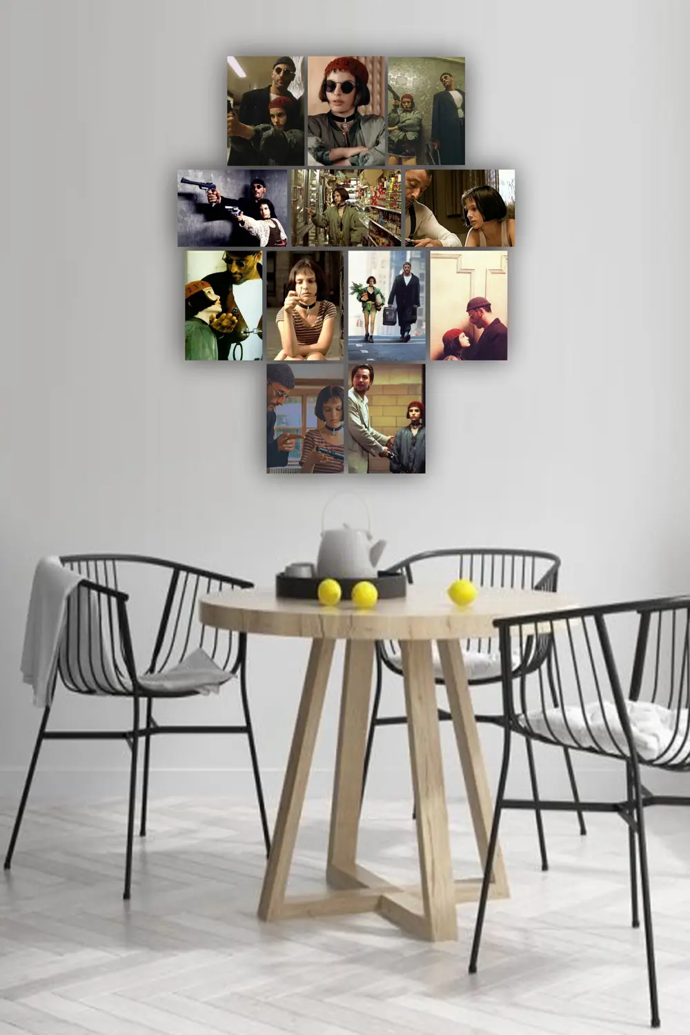 12 parça Leon Film Resimleri Çerçeve Görünümlü Mdf tablo Duvar Sü