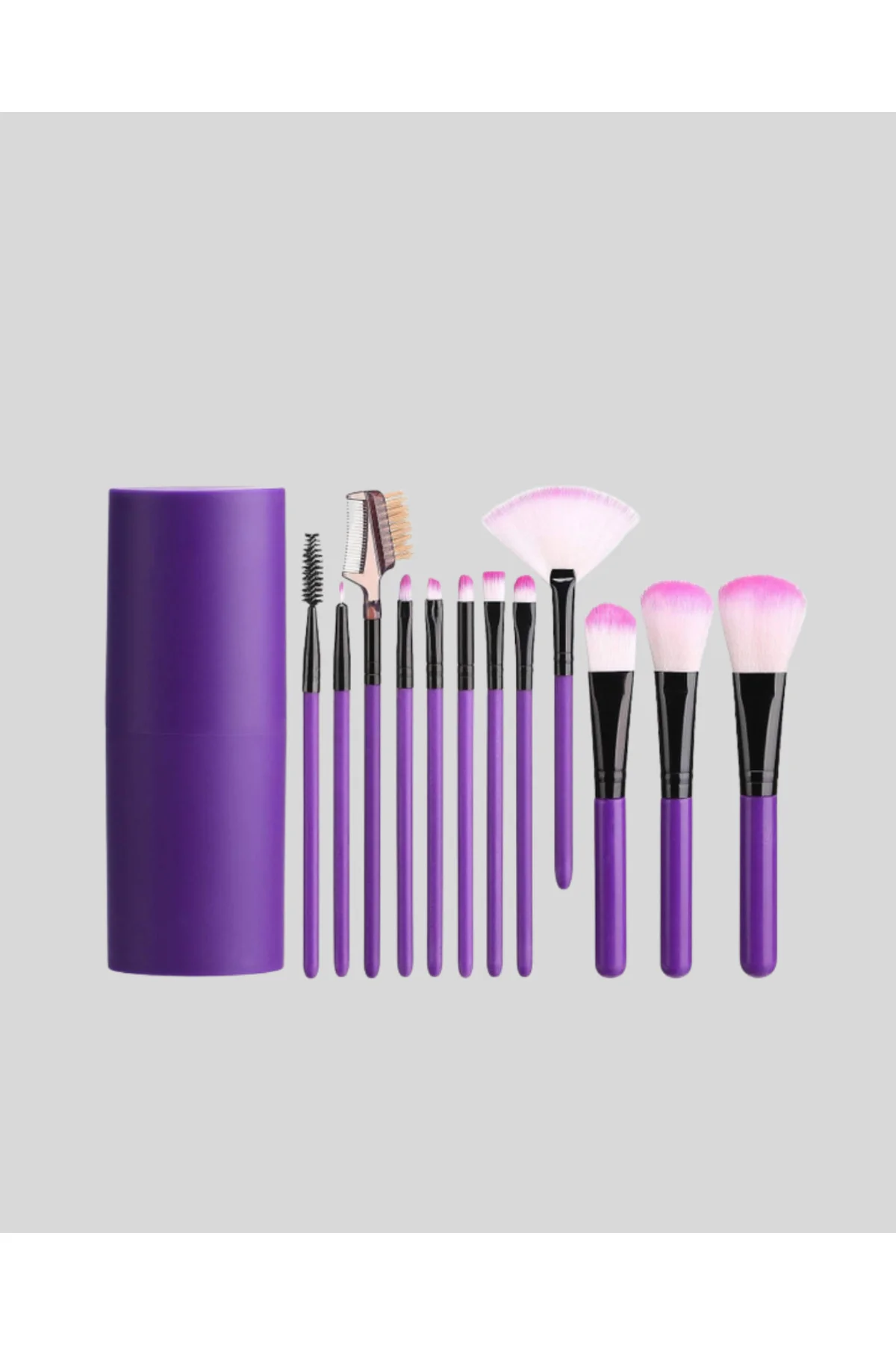 12 Parça Makyaj Fırça Seti – Profesyonel ve Günlük Kullanıma Uygu