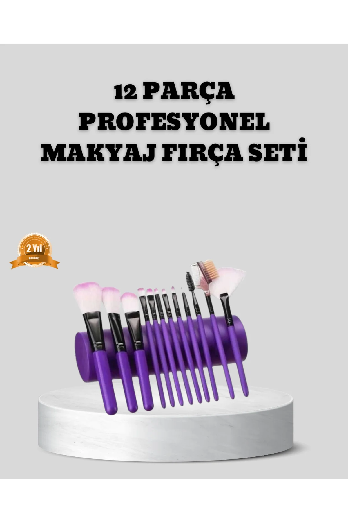 12 Parça Makyaj Fırça Seti – Profesyonel ve Günlük Kullanıma Uygu