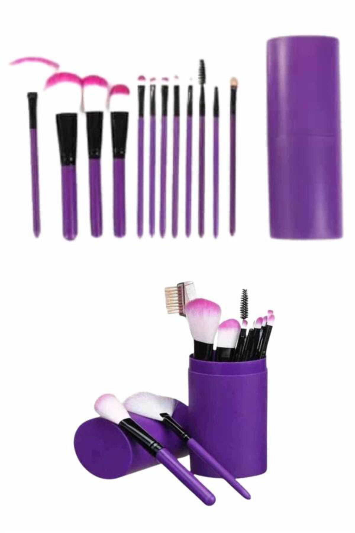 12 Parça Makyaj Fırçası Yumuşak Kıllı Profesyonel Fırça Seti Yüks