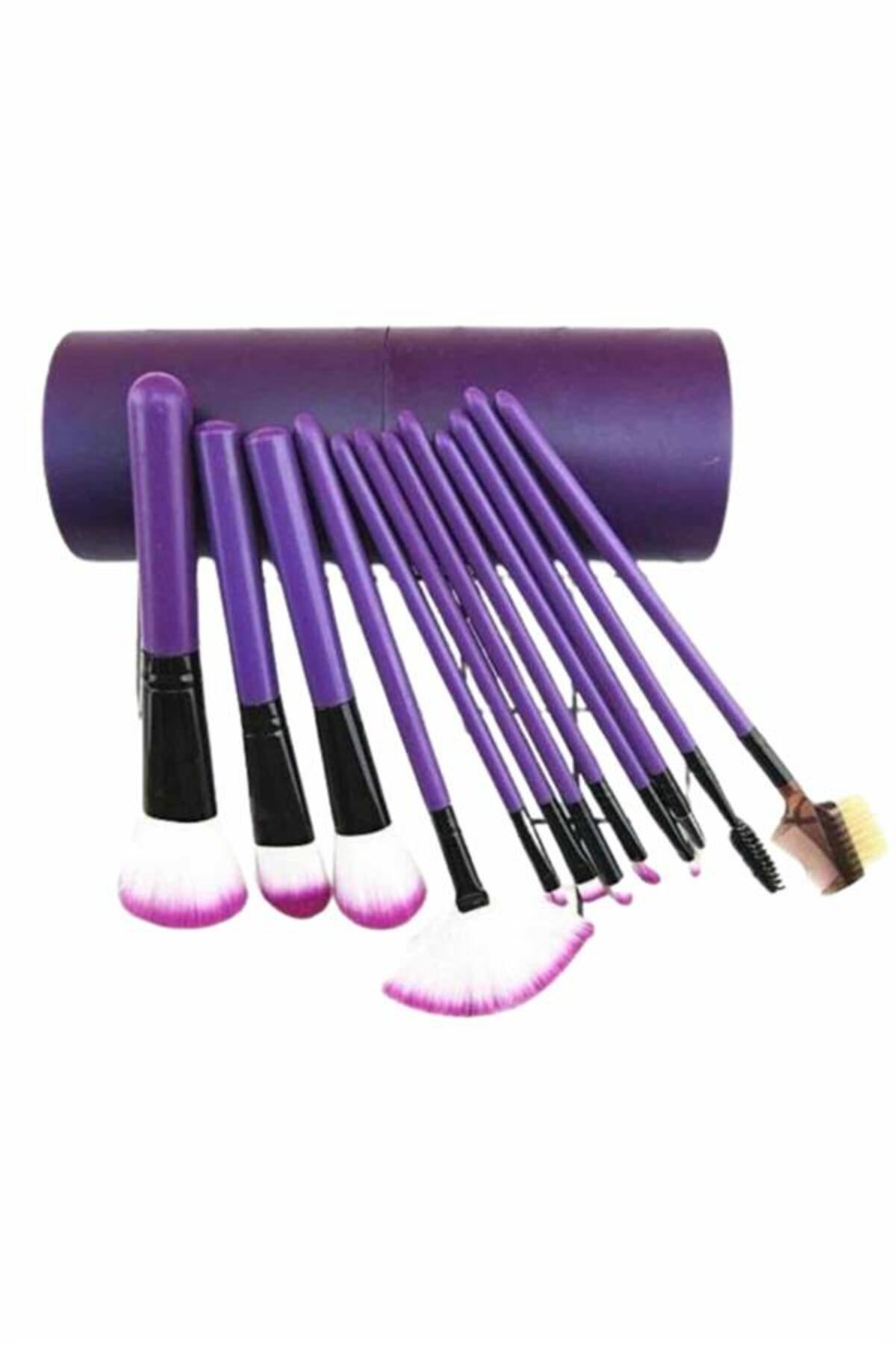 12 Parça Makyaj Fırçası Yumuşak Kıllı Profesyonel Fırça Seti Yüks