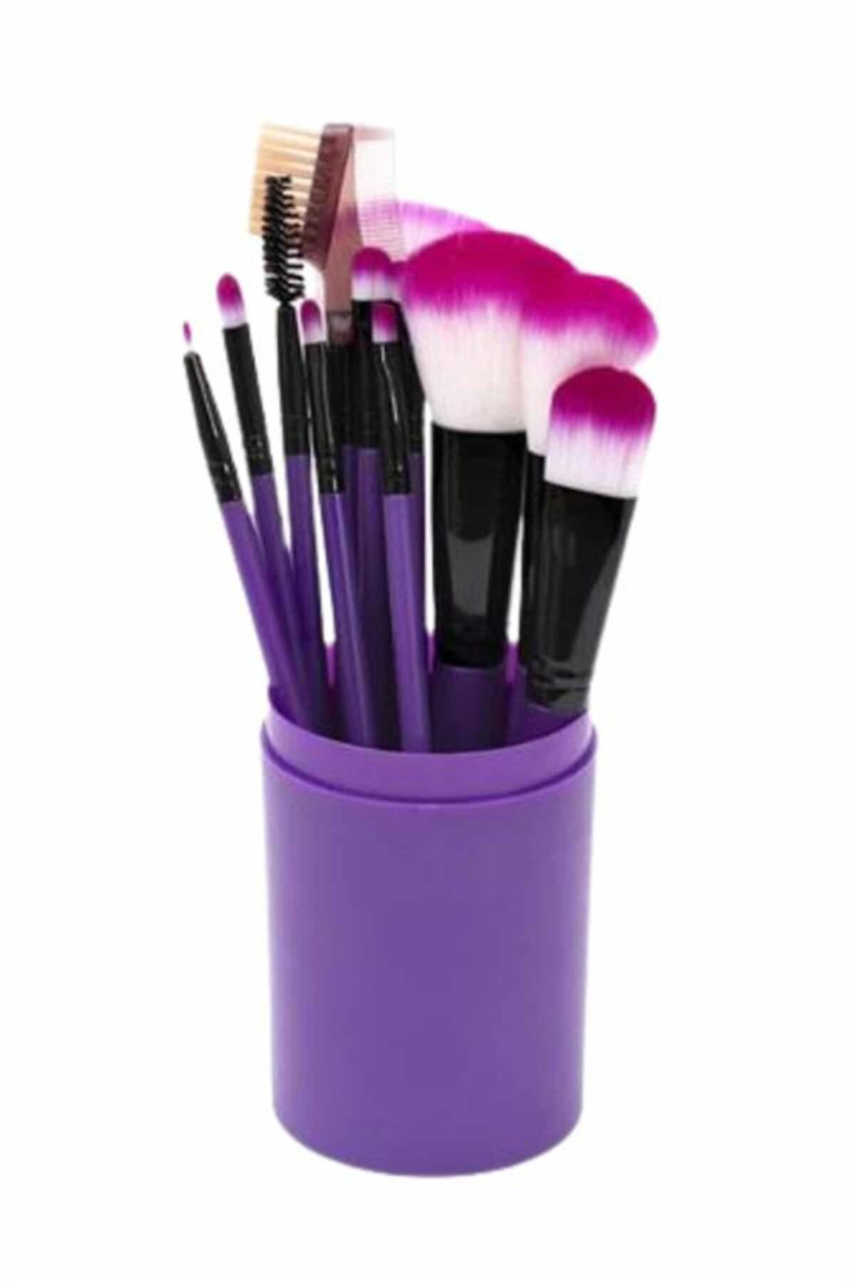 12 Parça Makyaj Fırçası Yumuşak Kıllı Profesyonel Fırça Seti Yüks