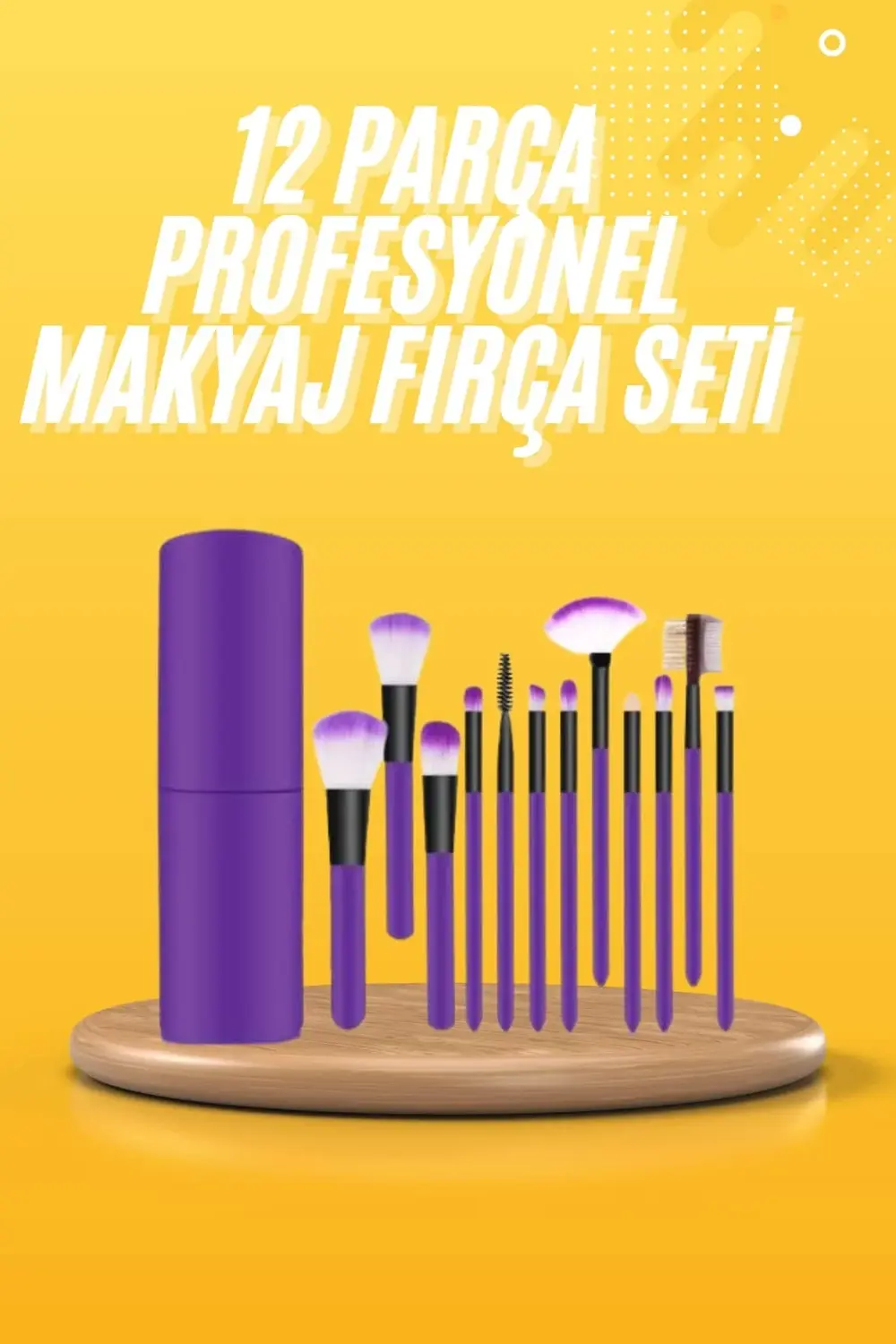 12 Parça Makyaj Fırçası Yumuşak Kıllı Profesyonel Fırça Seti Yüks