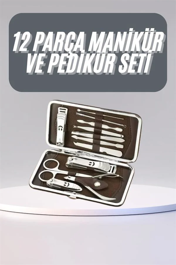 12 Parça Manikür Pedikür Seti Tırnak Bakımı Nasır Temizleme El Ayak Bakımı 12 Parça Manikür Pedikür Seti Tırnak Bakımı Nasır Temizleme El Ayak Bakımı