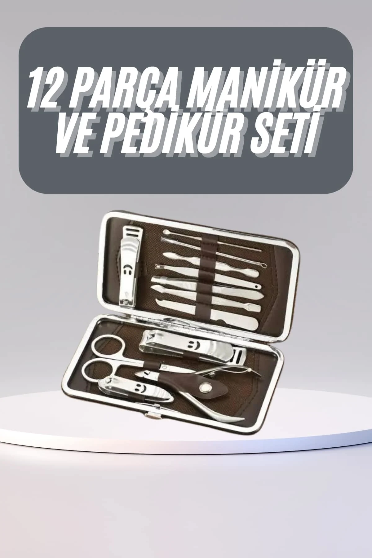 12 Parça Manikür Pedikür Seti Tırnak Bakımı Nasır Temizleme El Ayak Bakımı 12 Parça Manikür Pedikür Seti Tırnak Bakımı Nasır Temizleme El Ayak Bakımı