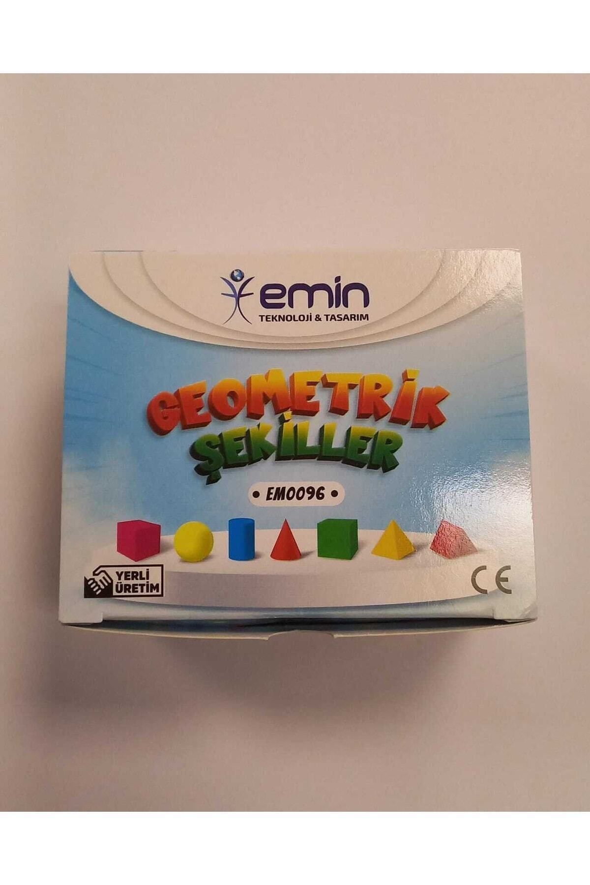Emin İş Eğitimi 12 Parça Plastik Üç Boyutlu Geometrik Şekiller Seti