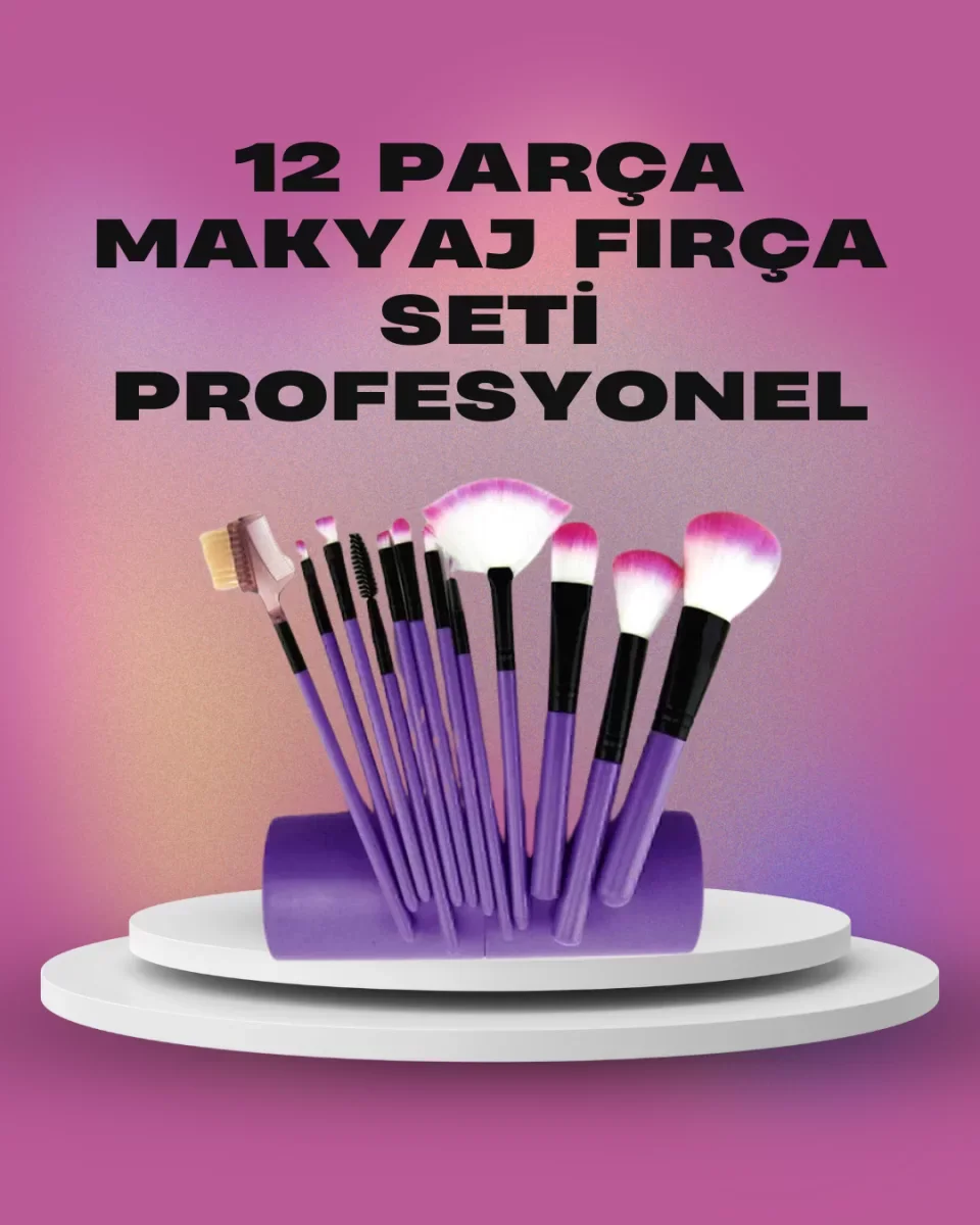 12 PARÇA PROFESYONEL MAKYAJ FIRÇA SETİ - Lisinya