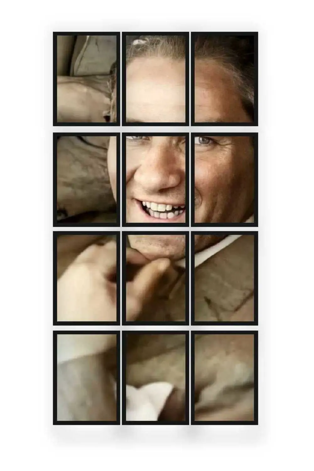 12 parça Puzzle Atatürk ATAM Çerçeve Görünümlüı Mdf tablo Duvar S