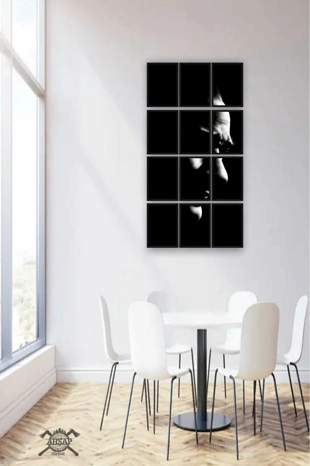 12 parça Puzzle Atatürk ATAM Çerçeve Görünümlüı Mdf tablo Duvar S