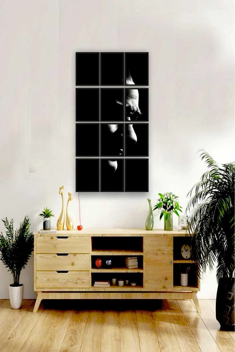 12 parça Puzzle Atatürk ATAM Çerçeve Görünümlüı Mdf tablo Duvar S