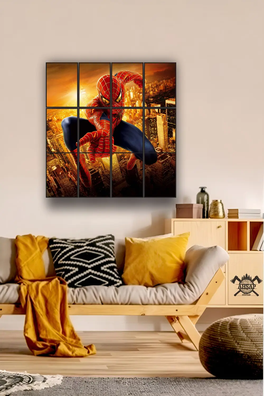 12 parça Spiderman Yeni Dev Boy Mdf tablo Duvar Süsü Hediyelik Eş