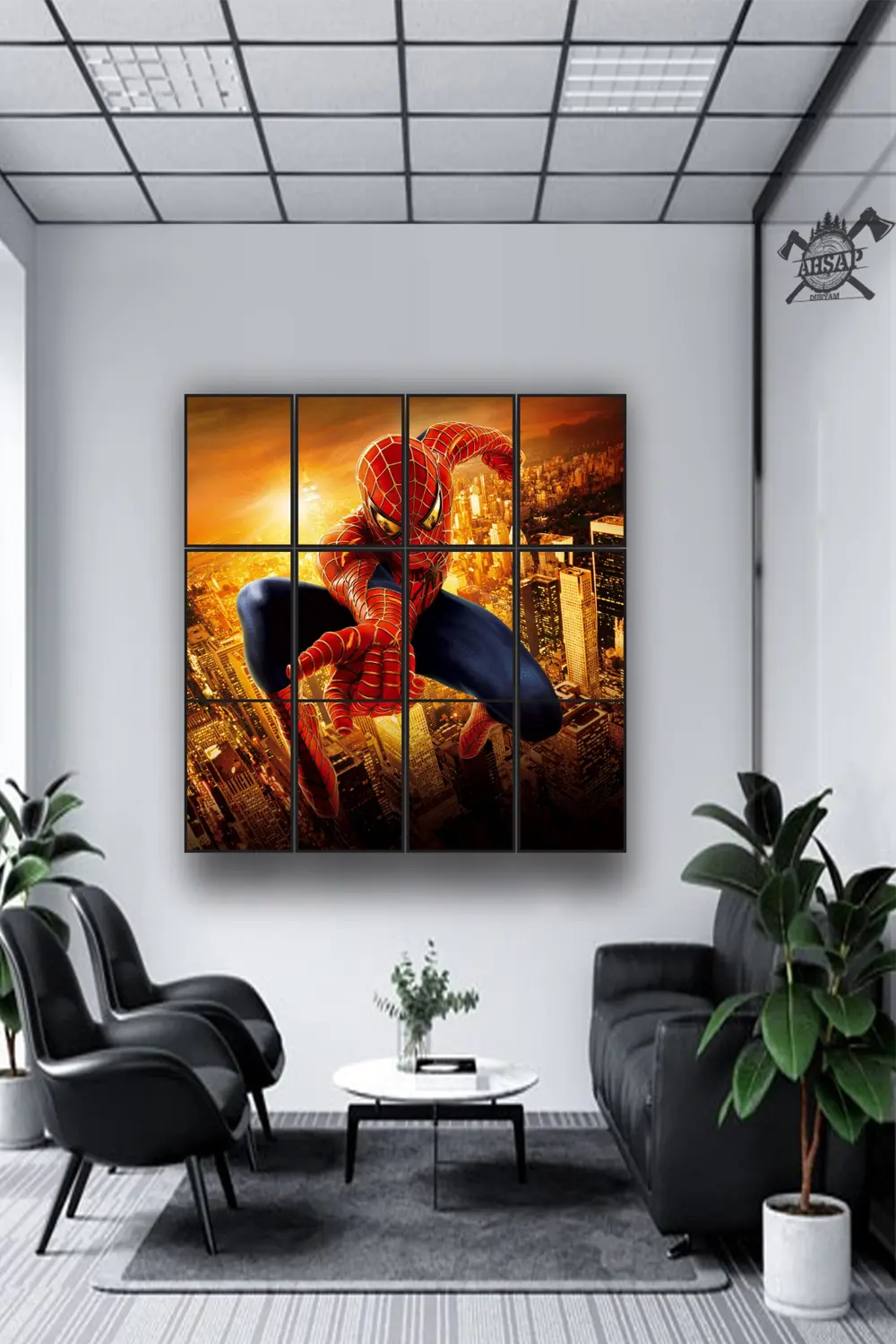 12 parça Spiderman Yeni Dev Boy Mdf tablo Duvar Süsü Hediyelik Eş