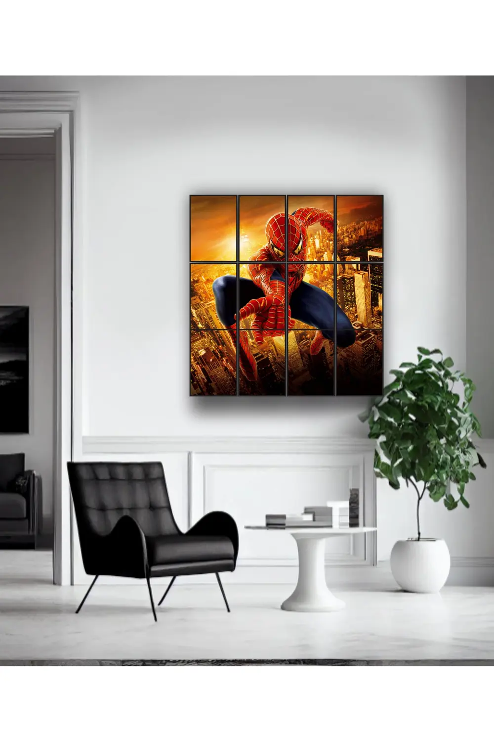 12 parça Spiderman Yeni Dev Boy Mdf tablo Duvar Süsü Hediyelik Eş