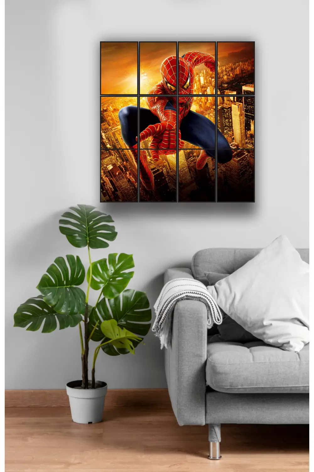 12 parça Spiderman Yeni Dev Boy Mdf tablo Duvar Süsü Hediyelik Eş
