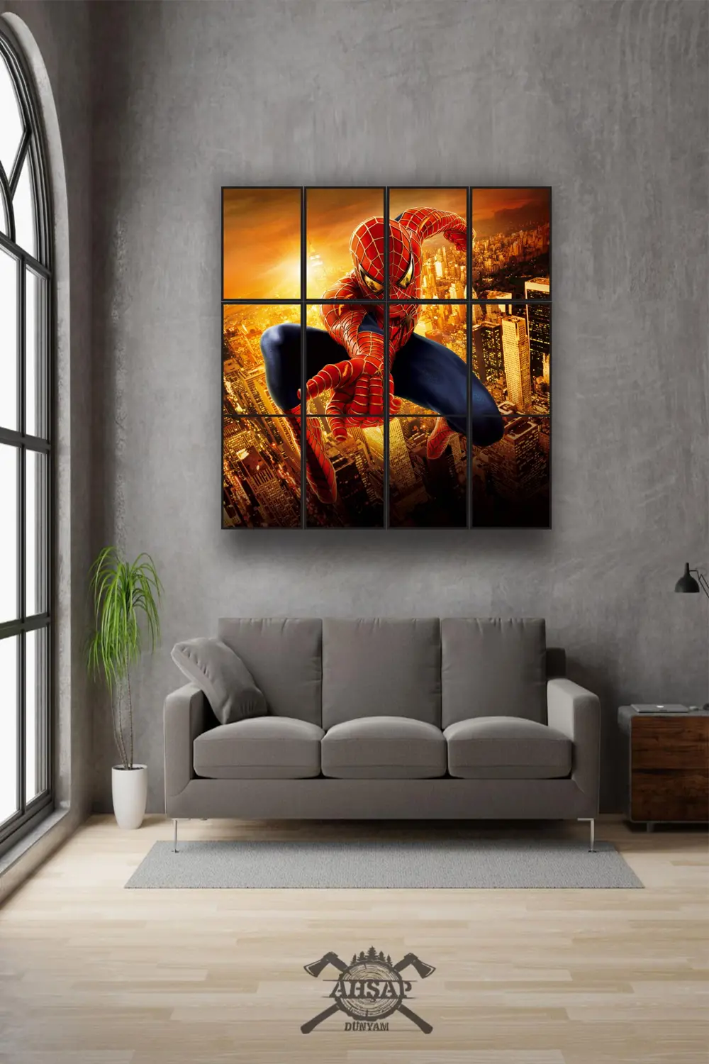 12 parça Spiderman Yeni Dev Boy Mdf tablo Duvar Süsü Hediyelik Eş