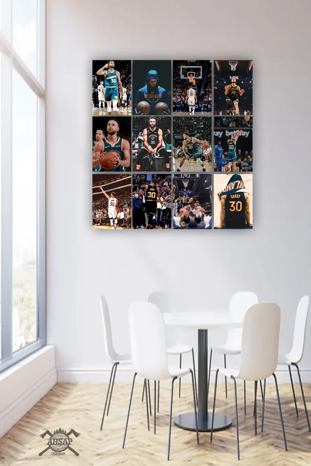 12 parça Stephen Curry Görsel Çerçeve Görünümlü Mdf tablo Duvar S
