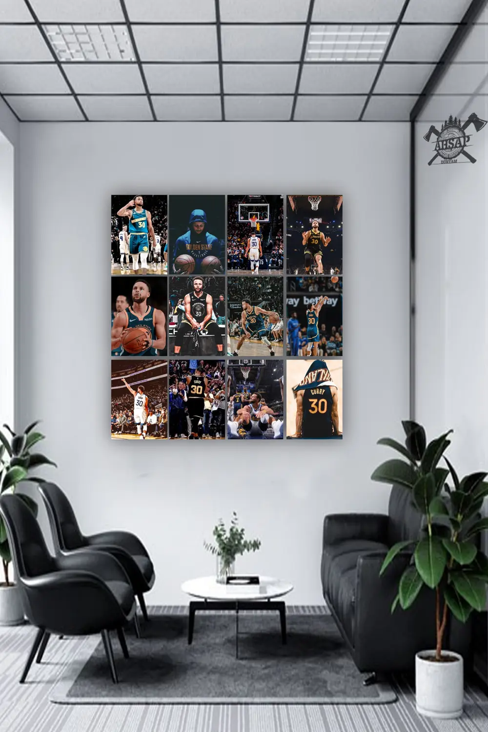 12 parça Stephen Curry Görsel Çerçeve Görünümlü Mdf tablo Duvar S