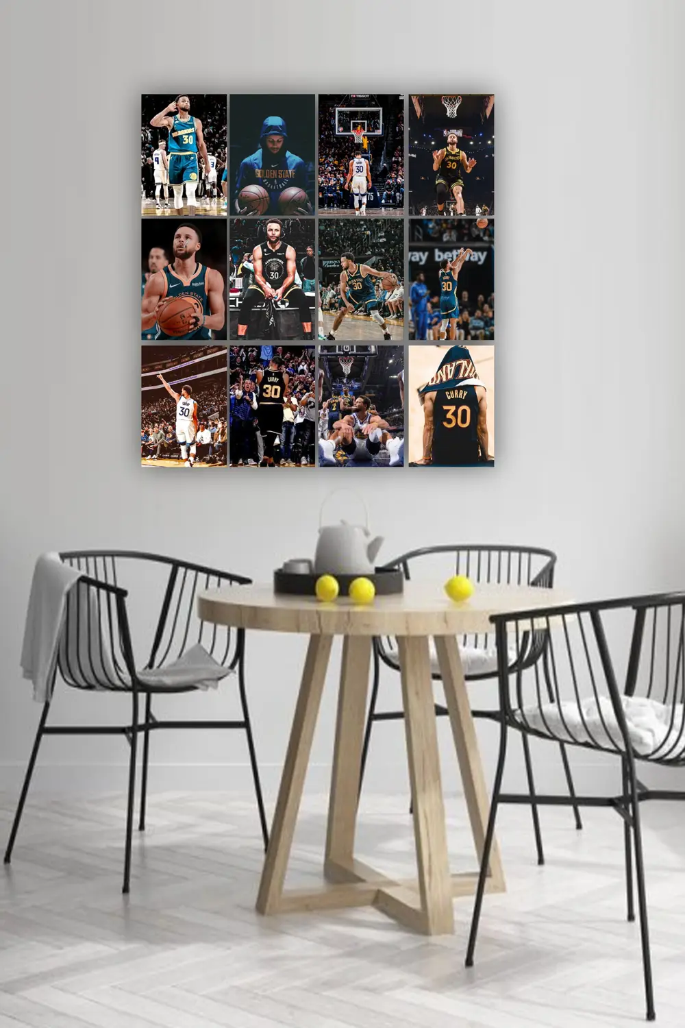 12 parça Stephen Curry Görsel Çerçeve Görünümlü Mdf tablo Duvar S