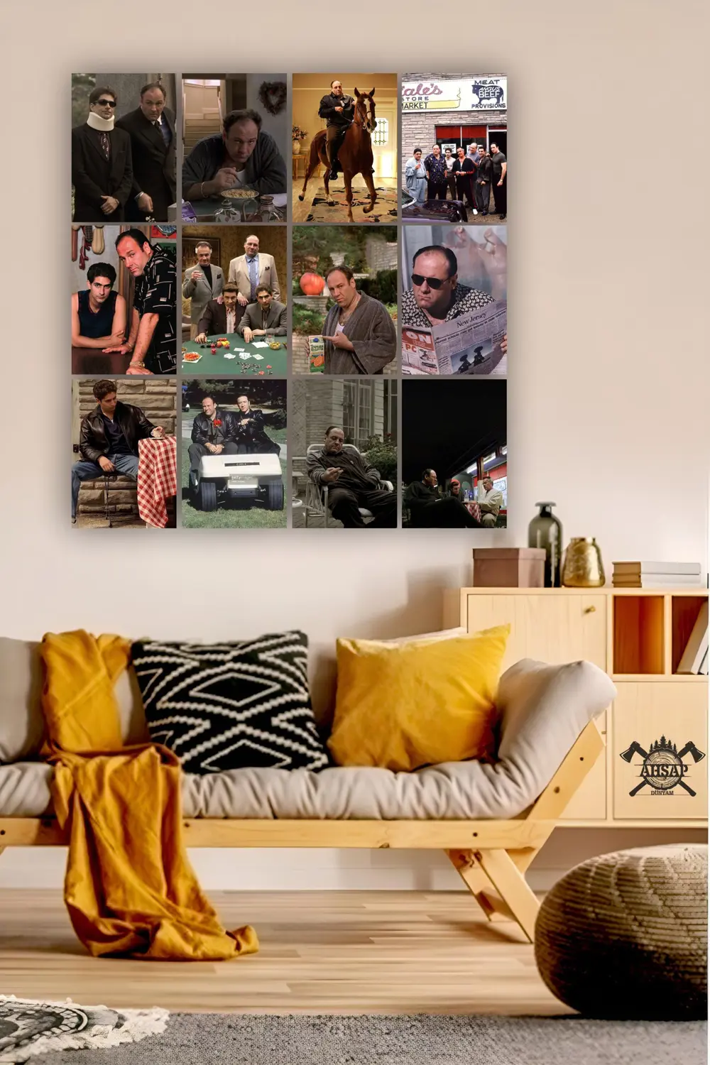 12 parça The Sopranos Dizi Görsel Çerçeve Görünümlü Mdf tablo Duv 12 parça The Sopranos Dizi Görsel Çerçeve Görünümlü Mdf tablo Duv