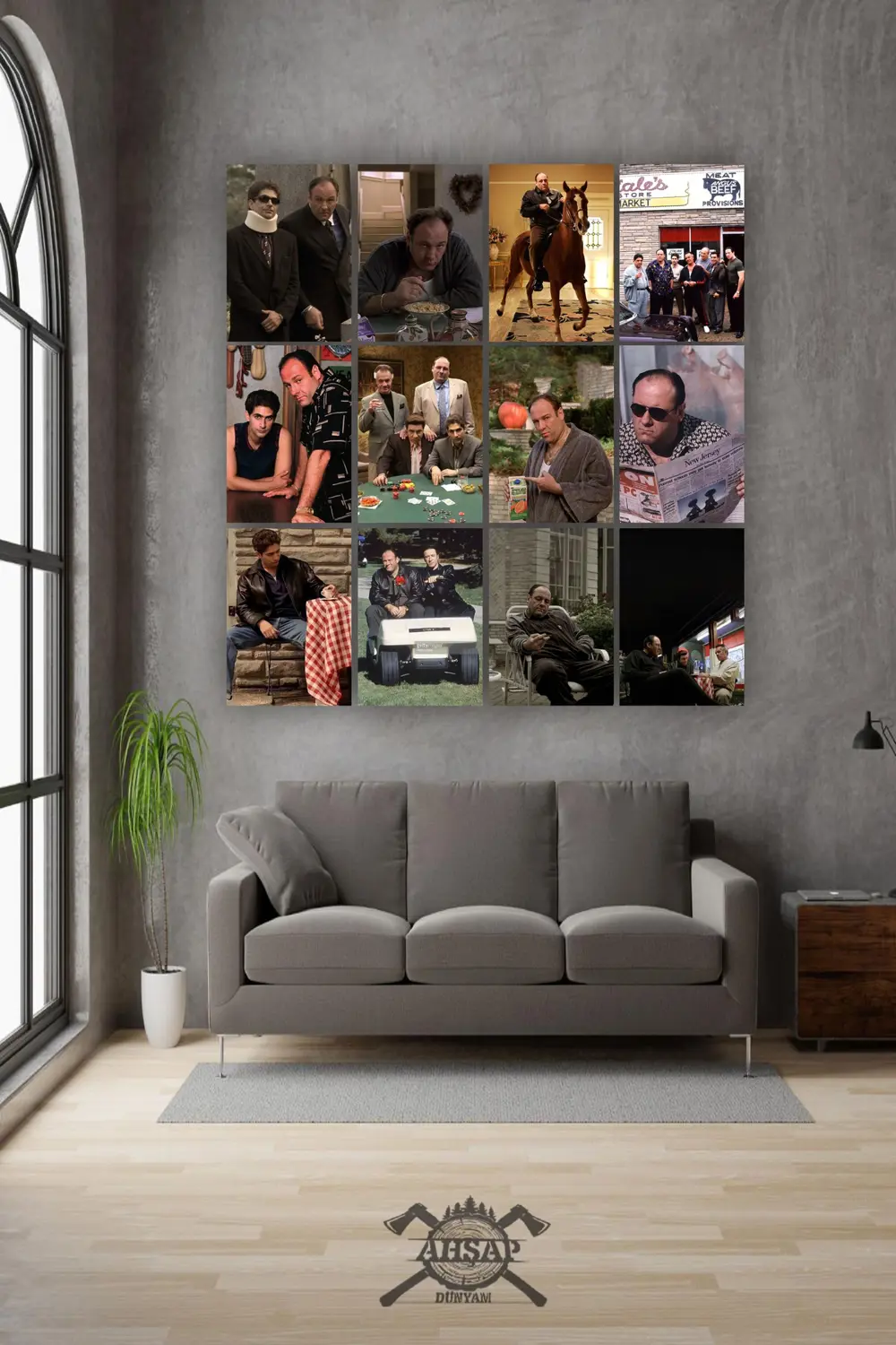 12 parça The Sopranos Dizi Görsel Çerçeve Görünümlü Mdf tablo Duv 12 parça The Sopranos Dizi Görsel Çerçeve Görünümlü Mdf tablo Duv