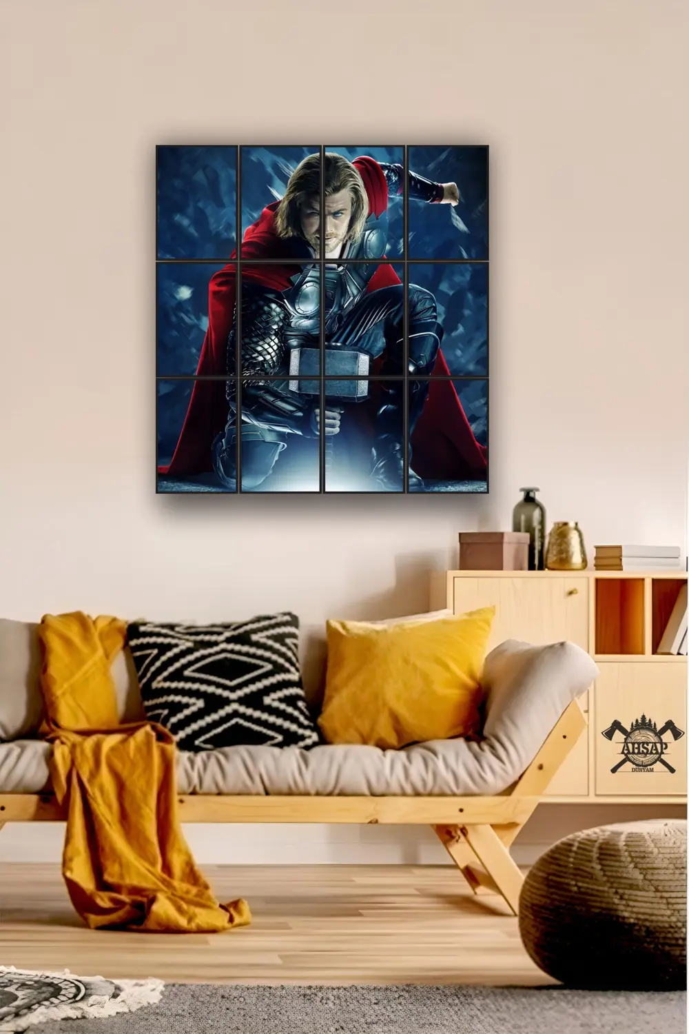 12 parça Thor Yeni Dev Boy Mdf tablo Duvar Süsü Hediyelik Eşya (1