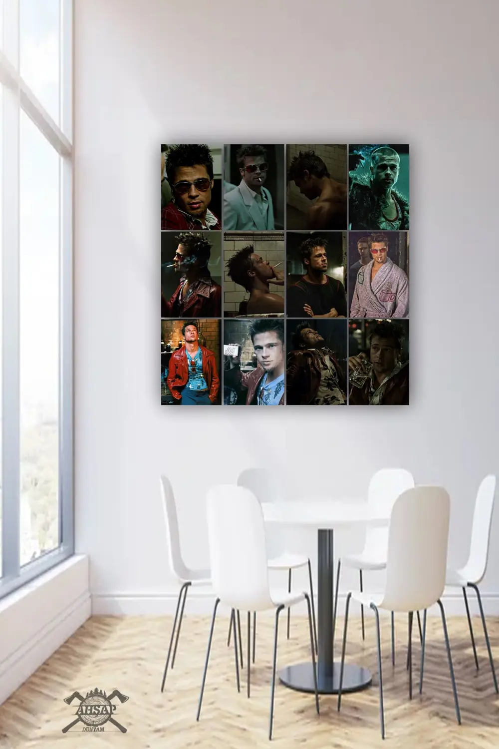 12 parça Tyler Durden Resimleri Çerçeve Görünümlü Mdf tablo Duvar