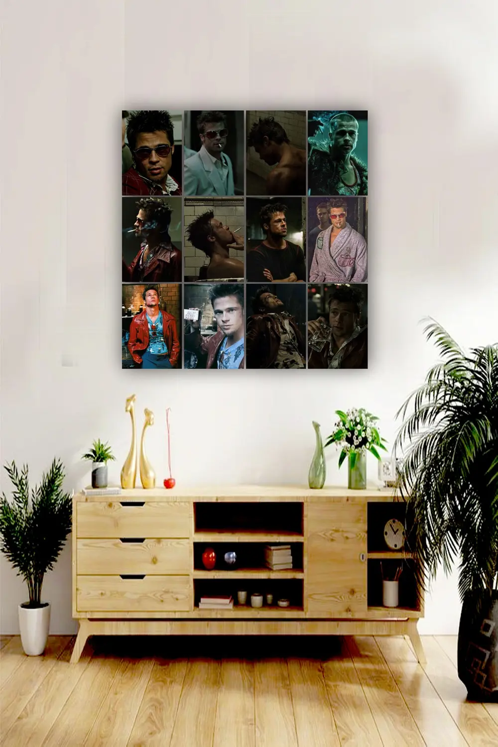 12 parça Tyler Durden Resimleri Çerçeve Görünümlü Mdf tablo Duvar