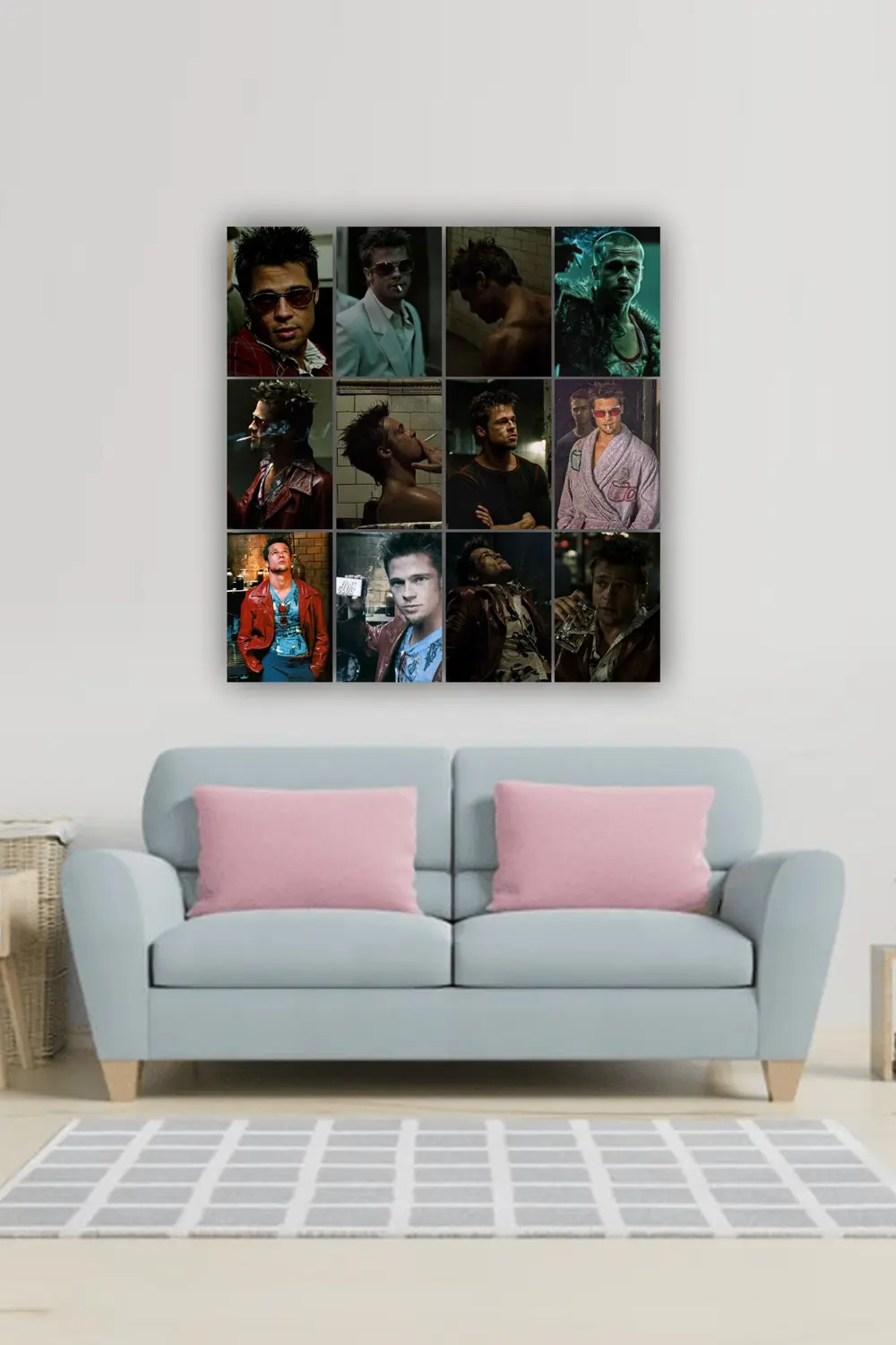 12 parça Tyler Durden Resimleri Çerçeve Görünümlü Mdf tablo Duvar