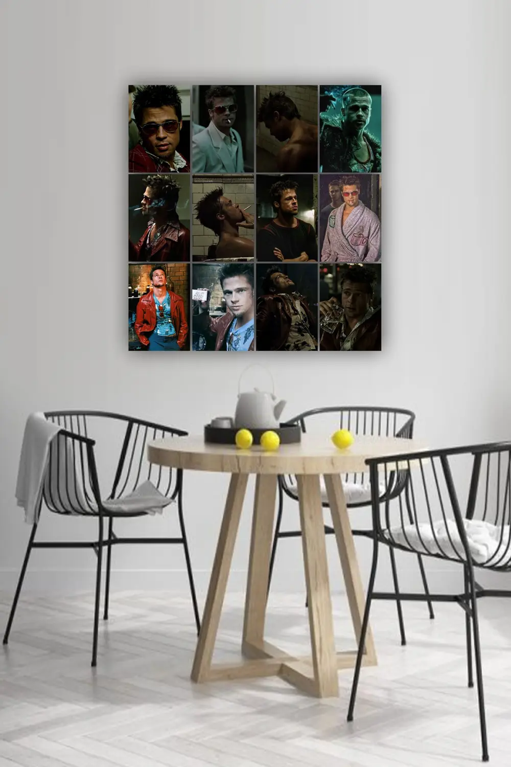 12 parça Tyler Durden Resimleri Çerçeve Görünümlü Mdf tablo Duvar
