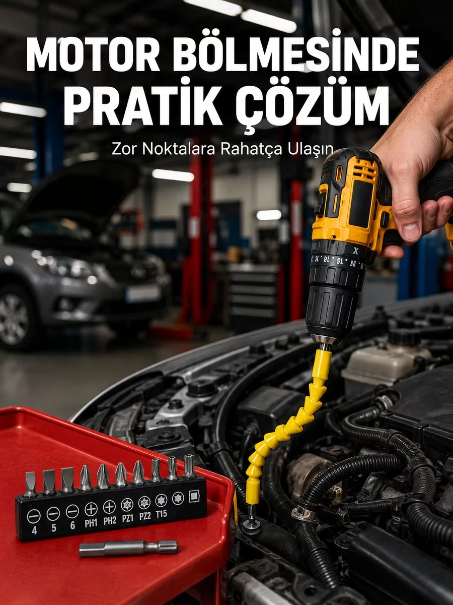 12 Parça Vidalama Uç Seti Akrobat Tasarım Dayanıklı Metal - Montaj İçin Yeni Nesil Çözüm