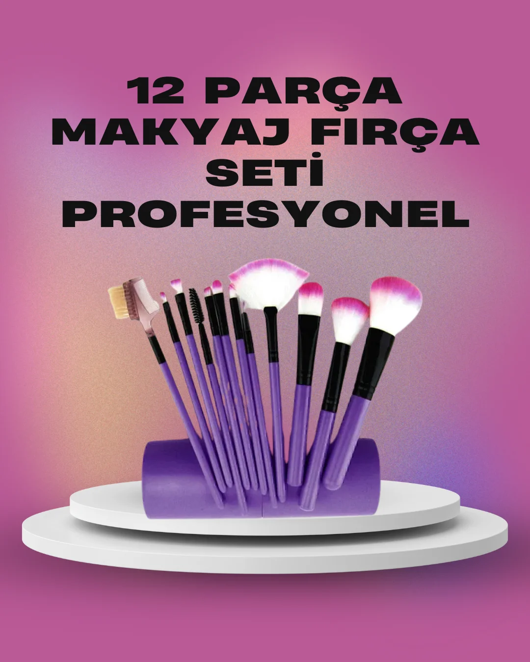 12 Parça Yumuşak Kıllı Makyaj Fırçası Seti Yüz ve Göz Makyajına Uygun Profesyonel Kullanım 12 Parça Yumuşak Kıllı Makyaj Fırçası Seti Yüz ve Göz Makyajına Uygun Profesyonel Kullanım